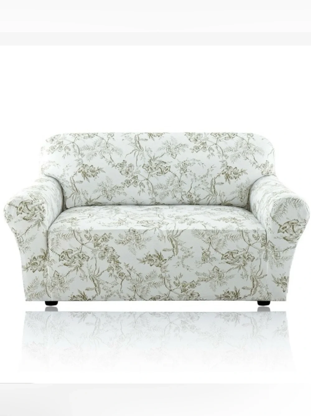 ‘Sage Garden Bliss’ Furniture Slipcover Loveseat (Green White)
